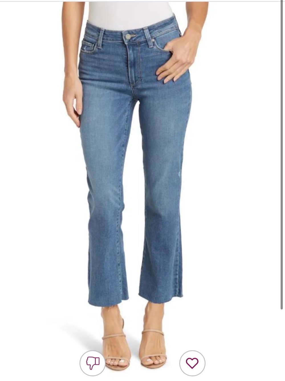 PAIGE Medium Wash Blue Women's Jeans Rory Crop Flare